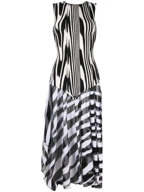Missoni abstract-print sleeveless bodysuit Black DS23SK3FBK026A