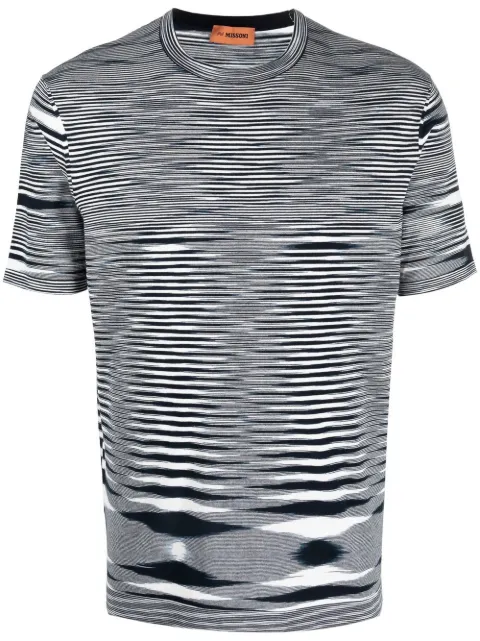 Missoni geometric-print cotton T-shirt Blue UC23SL03BK013B