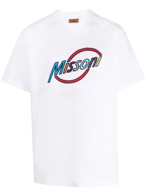 Missoni logo-print cotton T-shirt White US23SL19BJ00FR