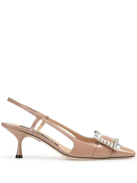 Sergio Rossi 60mm SR Twenty crystal-embellished pumps Neutrals A98210MVIV01
