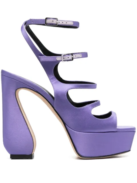 Sergio Rossi buckle-fastening strappy sandals Purple B02370MTEZ02111