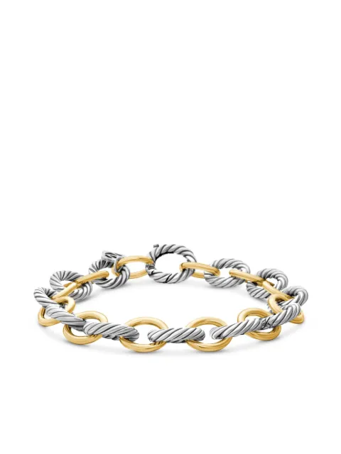 David Yurman 18K yellow gold and sterling silver Oval Link Chain bracelet (10mm( Gold BC0133S8