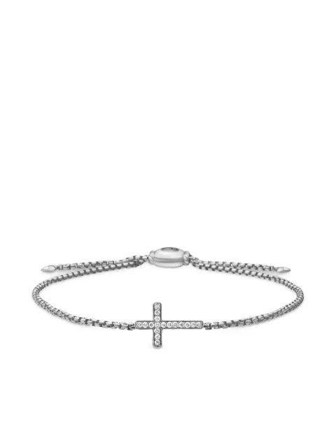 David Yurman sterling silver Petite Pavé Cross Chain bracelet (1.7mm) Silver B12650DSSADI