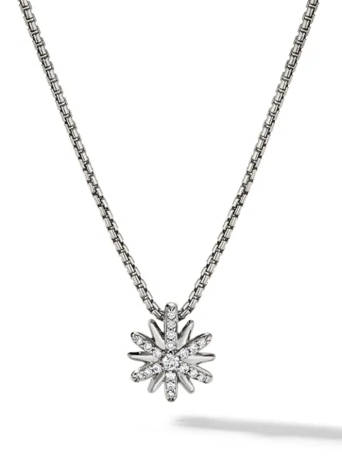 David Yurman sterling silver Petite Starburst diamond necklace (10.5mm) Silver N16399DSSADI18