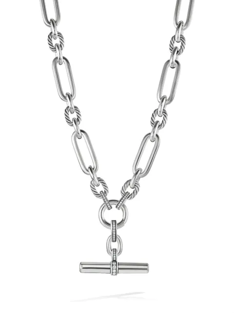 David Yurman sterling silver Lexington diamond chain necklace (9.8mm) Silver N16699DSSADI18