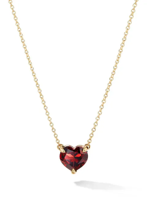 David Yurman 18kt yellow gold Chatelaine Heart garnet necklace (8mm) Gold N1618388AGA18