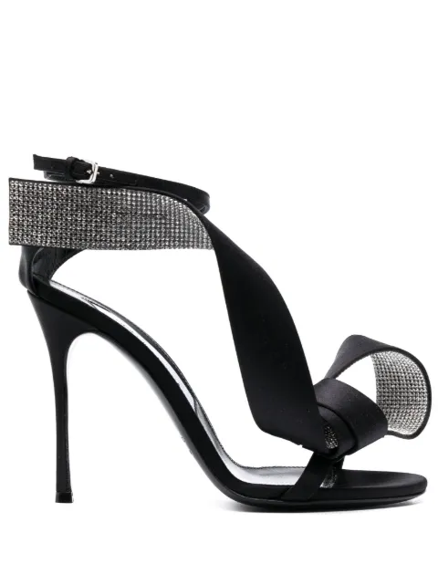 Sergio Rossi Marquise 105mm leather sandals Black B03370MFI912