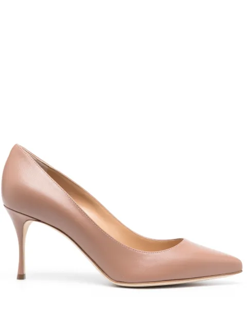 Sergio Rossi Godiva 75mm pointed toe pumps Neutrals A43841MAGN05