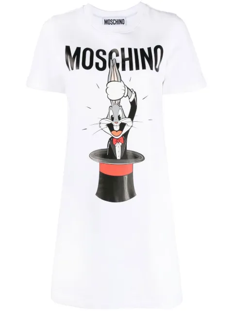 Moschino Bugs Bunny print dress White A04791028