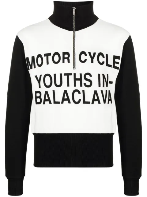 Youths In Balaclava Motor Cycle knit jumper White YOU06T023