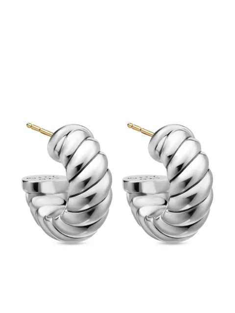 David Yurman sterling silver Sculpted Cable Shrimp earrings (20.5mm) Silver E11493SS