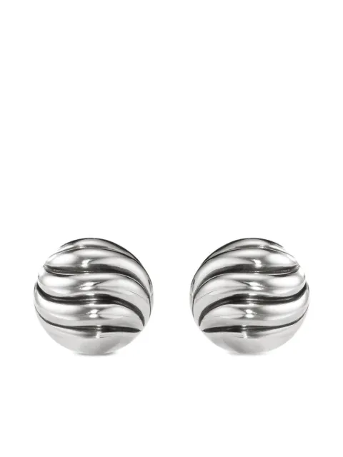 David Yurman sterling silver Sculpted Cable stud earrings (8mm) Silver E12155SS