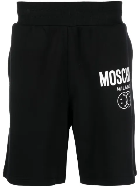 Moschino x Smiley cotton jersey shorts Black ZRJ03472028