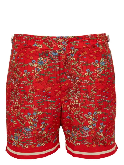 Orlebar Brown Bulldog floral-print swim shorts Red 277009VERMILLION