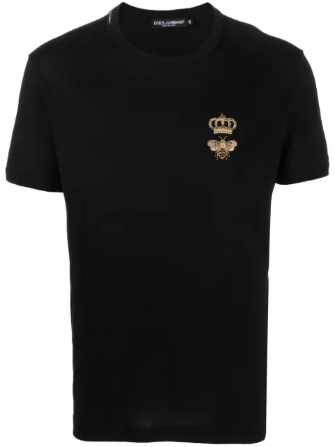 Dolce & Gabbana motif-detail T-shirt Black G8PV1ZG7WUQ