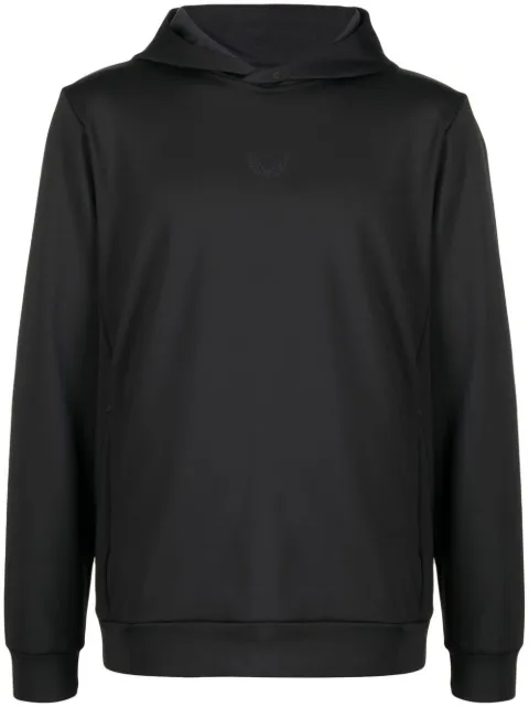 Castore logo-print long-sleeve hoodie Black CM0741