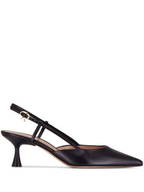 Gianvito Rossi pointed-toe slingback pumps Black G9533255LACVIT