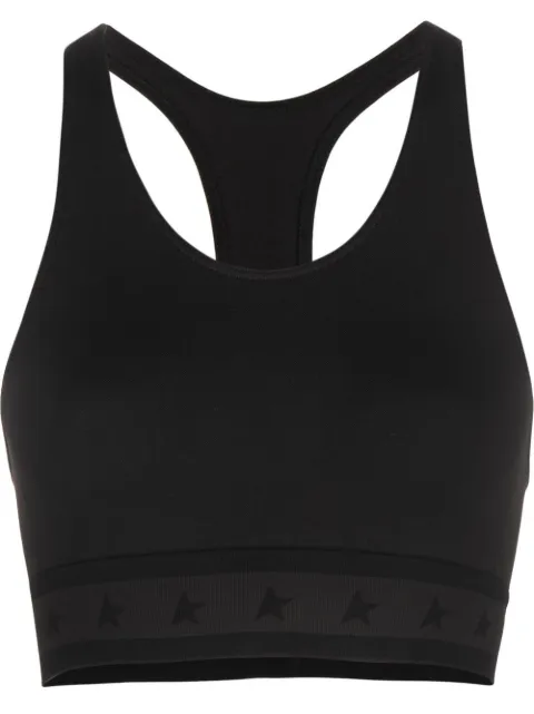 Golden Goose logo-underband racerback crop top Black GWP01363P001099