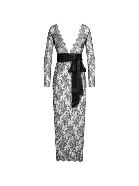 Maison Close Rendez-Vous floral-lace nightdress Black 561273