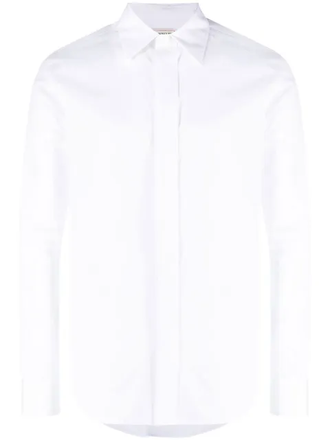 Alexander McQueen pointed-collar poplin shirt White 726973QUN66