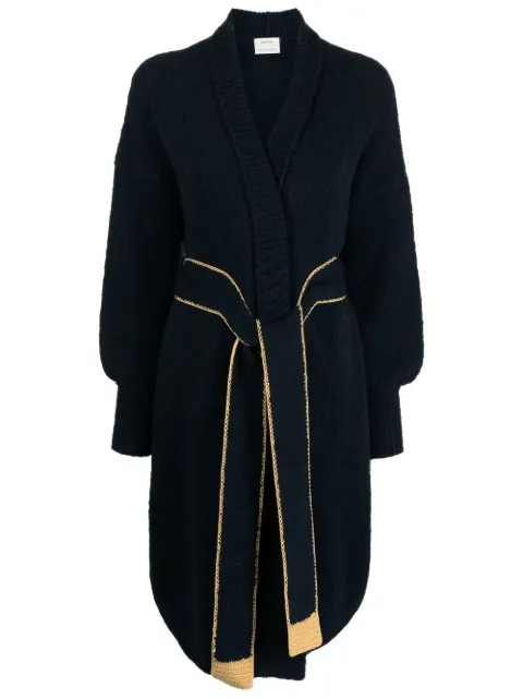 Onefifteen self-tie belted cardigan Blue JM006C