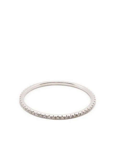 Ef Collection 14kt white gold diamond eternity stack ring Silver 100135