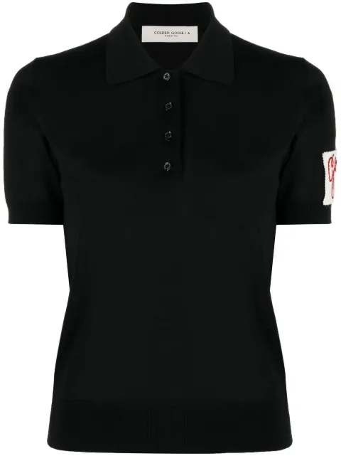 Golden Goose short-sleeve polo shirt Black GWP01424P001041