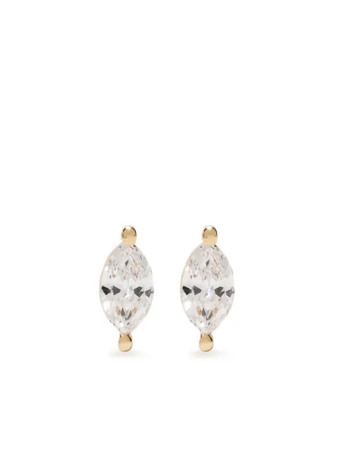 Ef Collection 14kt yellow gold diamond stud earring Gold 116962
