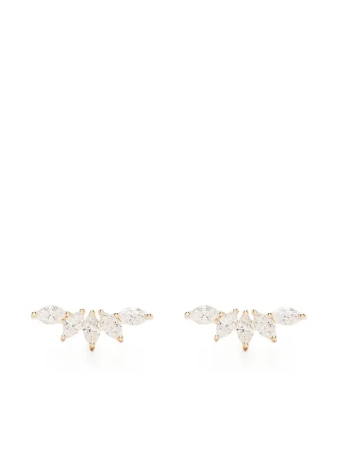 Ef Collection 14kt yellow gold Fan diamond earring Gold 117015