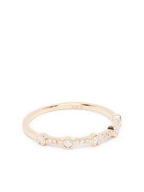 Ef Collection 14kt yellow gold diamond stack ring Gold 114877