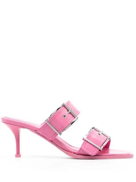 Alexander McQueen 75mm buckled leather sandals Pink 709991WHSWD