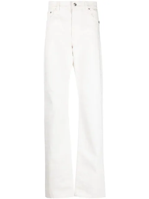 VTMNTS barcode-print straight-leg jeans White VL14PA300W