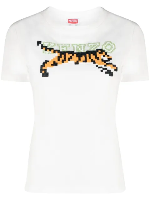 Kenzo embroidered-design T-shirt White FD52TS0124SG