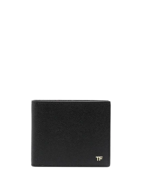 TOM FORD logo-plaque bi-fold wallet Black YM228