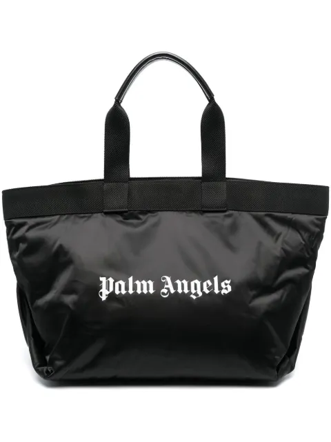 Palm Angels logo-print tote bag Black PMNA062C99FAB0011001