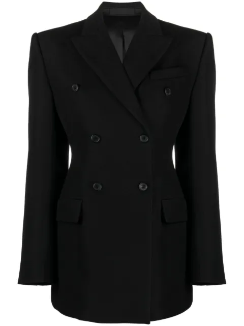 WARDROBE.NYC Contour double-breasted blazer Black W4043R12