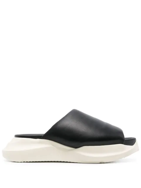 Rick Owens Geth puffer slides Black RU01C4817LLP