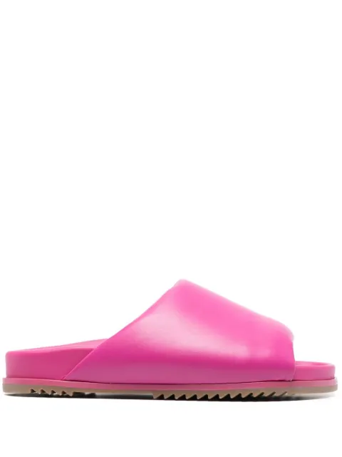 Rick Owens Granolas leather slides Pink RP01C5838LPO