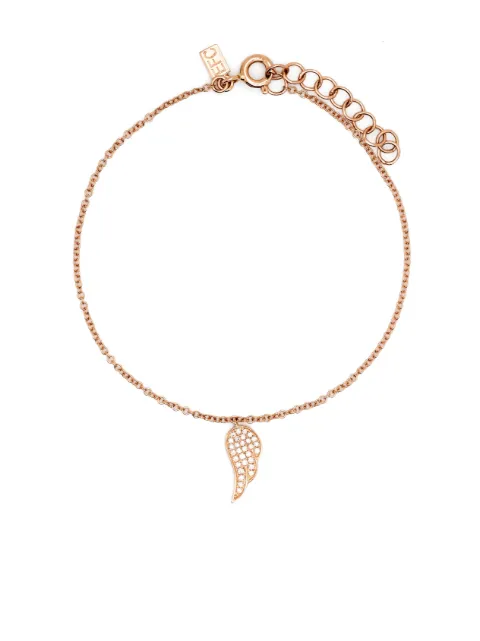 Ef Collection 14kt rose gold Angel Wing diamond bracelet Pink 124421