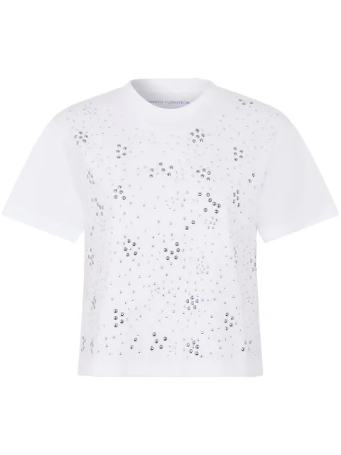 Rabanne studded crew-neck T-shirt White 23PJTE107CO0467