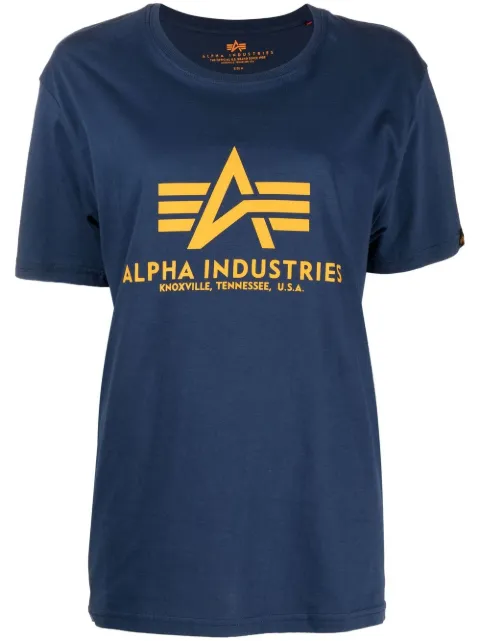 Alpha Industries logo-print detail T-shirt Blue 100501