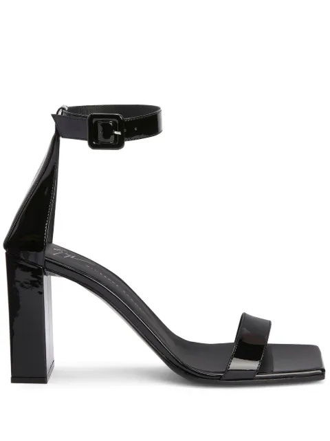 Giuseppe Zanotti Shangay buckled 85mm leather sandals Black E300051001