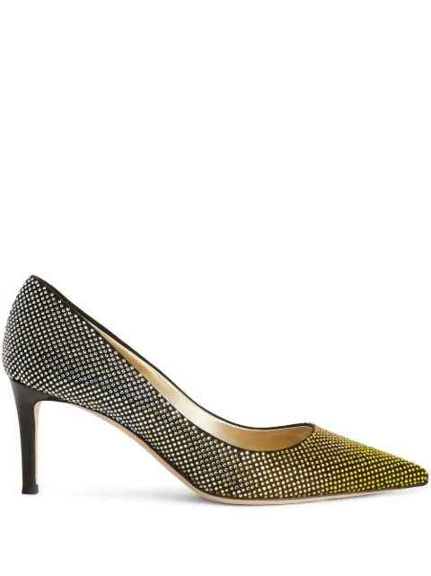 Giuseppe Zanotti 70mm Celie Crystal pumps Black E360004001