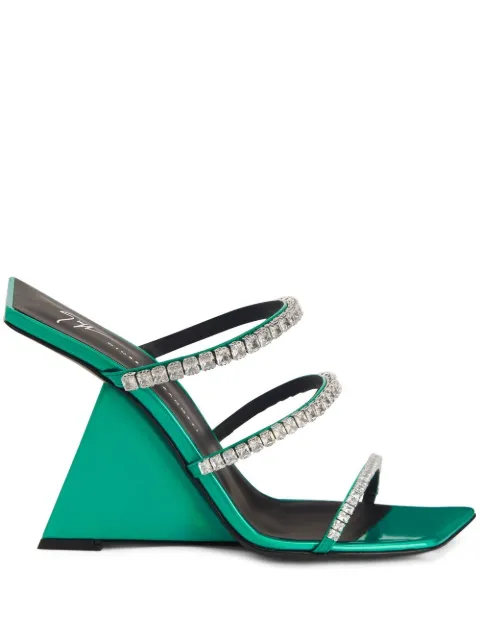Giuseppe Zanotti 105mm Clarence sandals Green E300076003