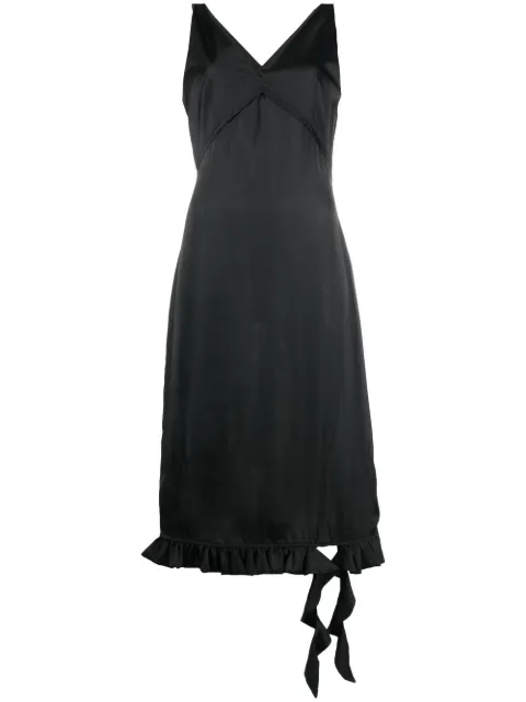 REMAIN V-neck sleeveless maxi dress Black RM2212