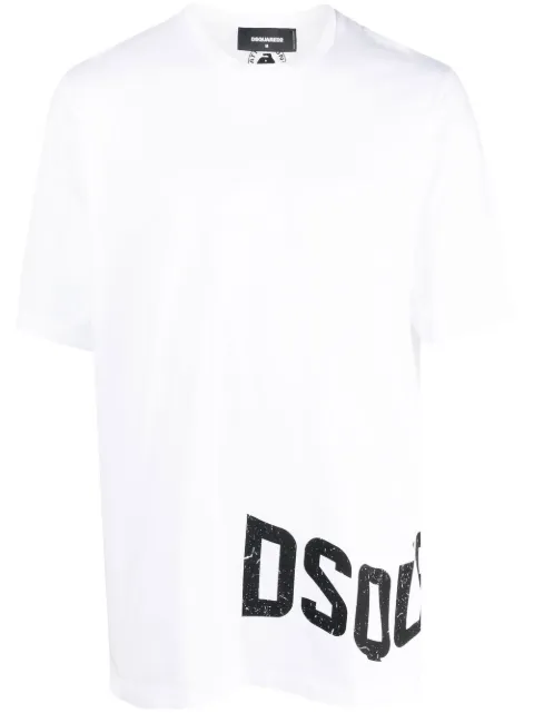 DSQUARED2 logo print cotton T-shirt White S74GD1090S23009