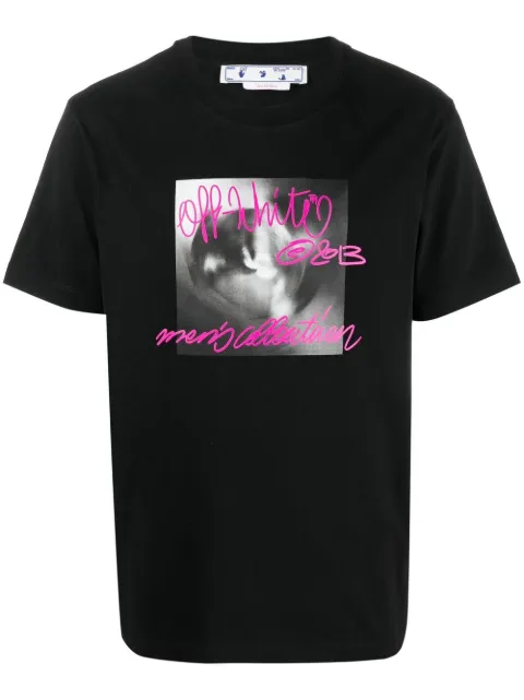 Off-White graphic-print T-shirt Black OMAA027F22JER0141068