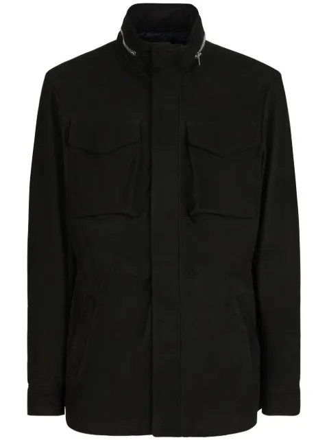 Giuseppe Zanotti Sylhas suede hooded jacket Black ERU2021H01