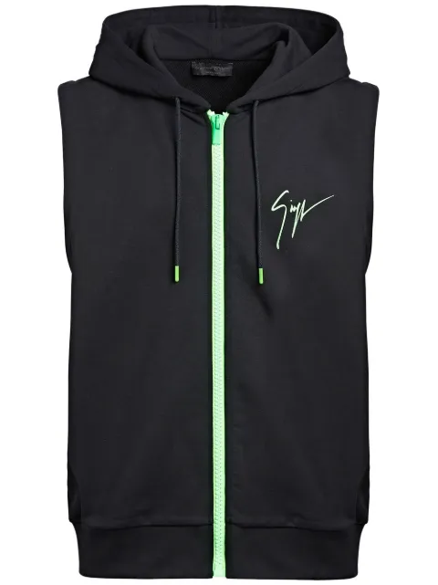 Giuseppe Zanotti LR-41 sleeveless hoodie Black ERU3017002