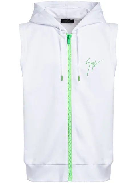 Giuseppe Zanotti LR-41 sleeveless hoodie White ERU3017001